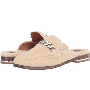 Dolce vita pela natural plush Sherpa mule flat